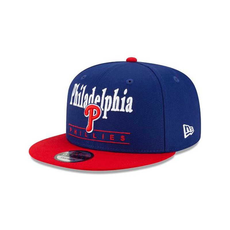 MLB Philadelphia Phillies Two Tone Retro 9Fifty Snapback (AFI7648) - Red New Era Caps